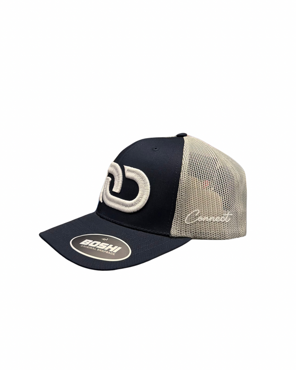 NAVY & WHITE SNAPBACK CAP