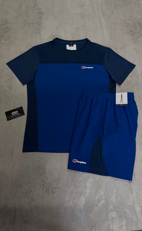 Berghaus T-Shirt & Shorts 'Blue, Navy'