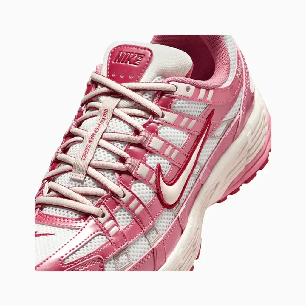 Nike P-6000 White Silt Red Peony W