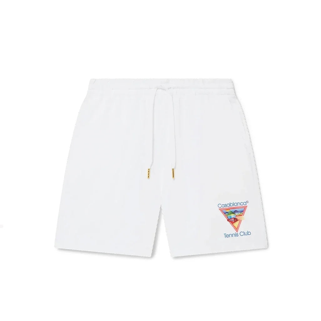 Casablanca Men's Tennis Club Icon Sweatshorts White