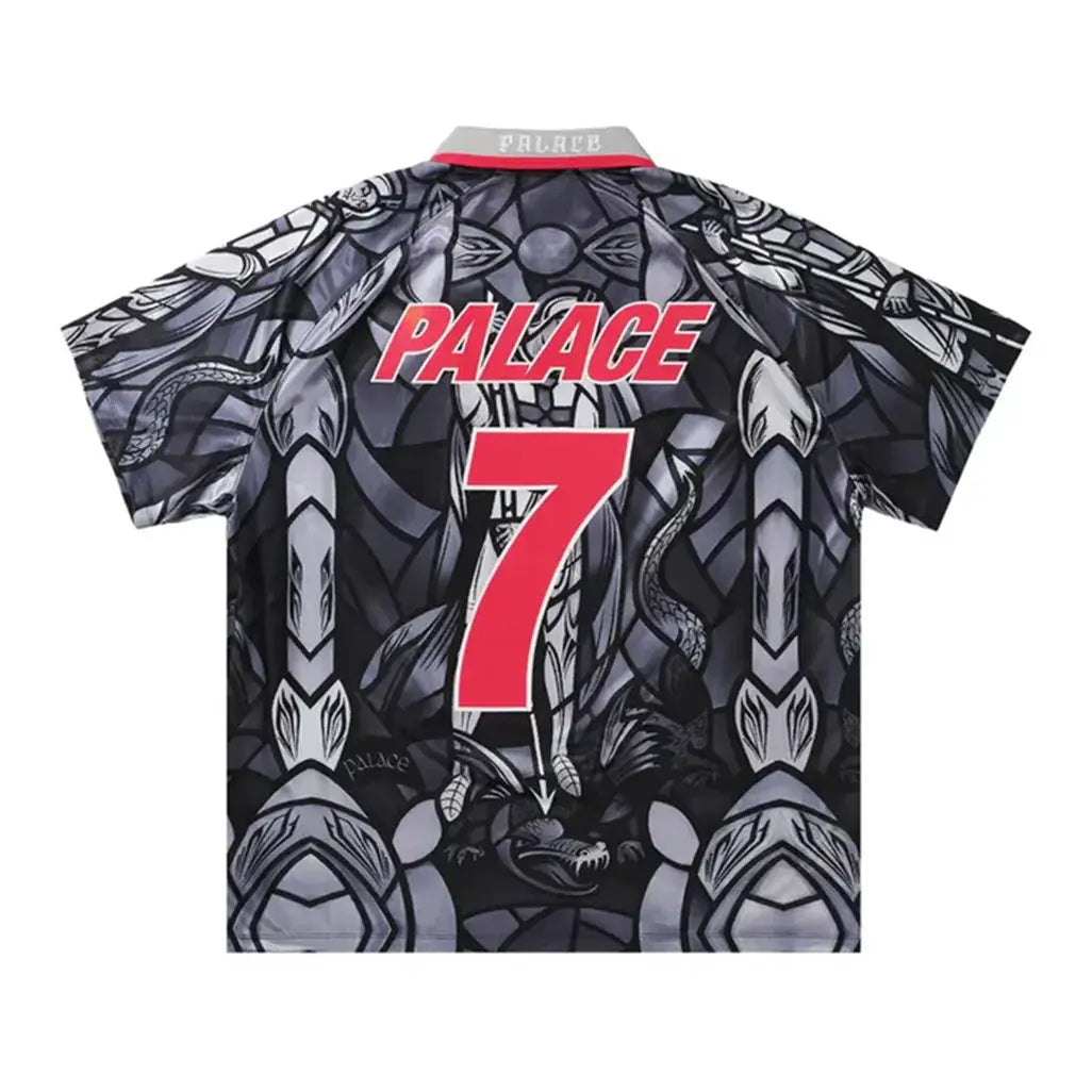Palace x Nike England Dri-FIT Football Jersey Pewter Grey/Bright Crimson