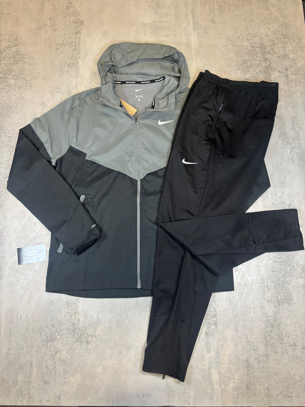 Nike Miler Jacket, Phantom Trousers ‘Black, Grey’