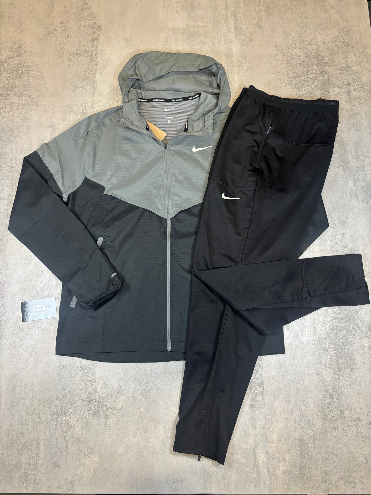 Nike Miler Jacket, Phantom Trousers ‘Black, Grey’