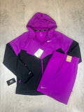 Nike Miler Jacket, Shorts ‘Purple, Black’