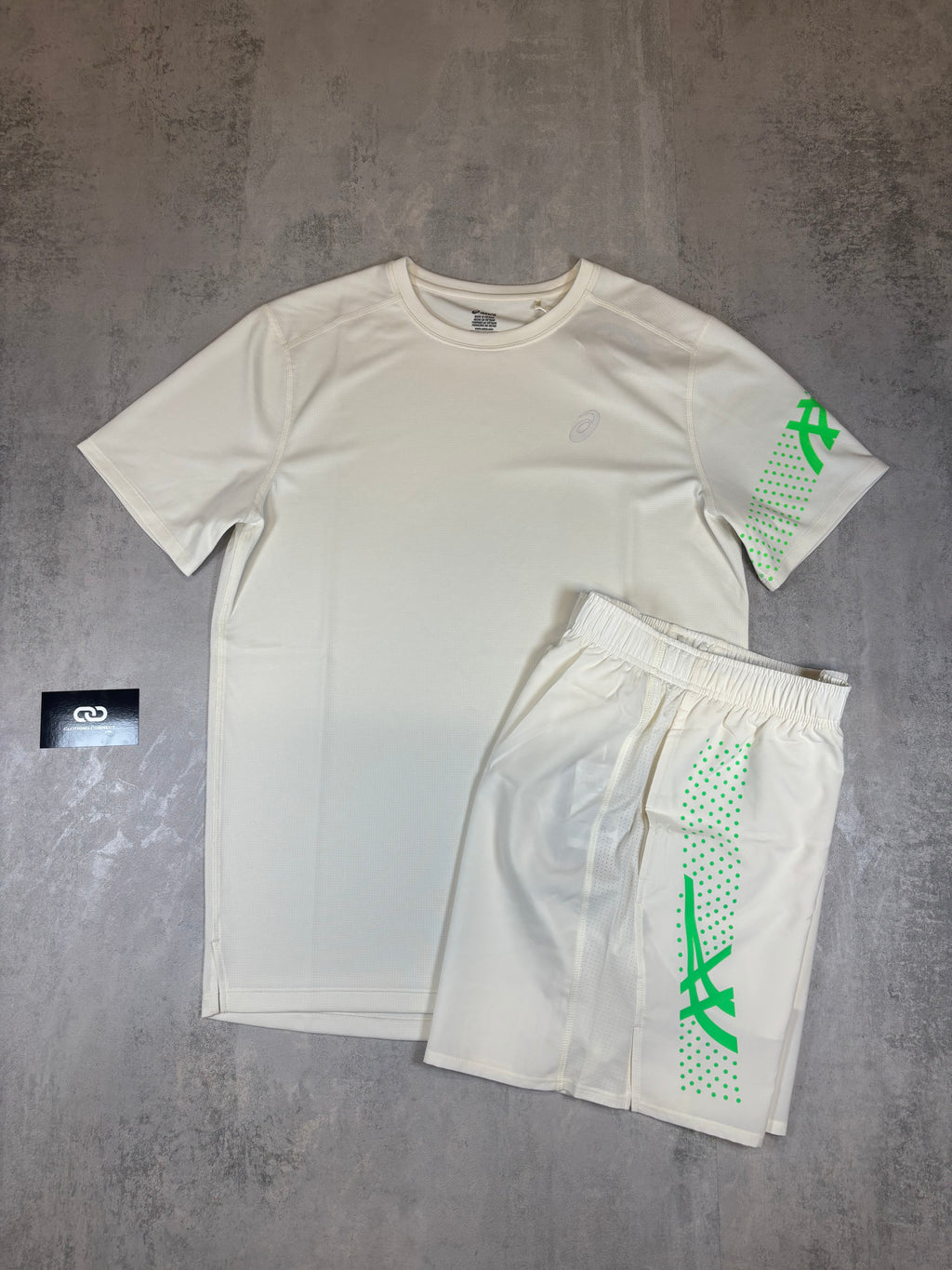 ASICS ICON T-Shirt, Shorts ‘White, Green’