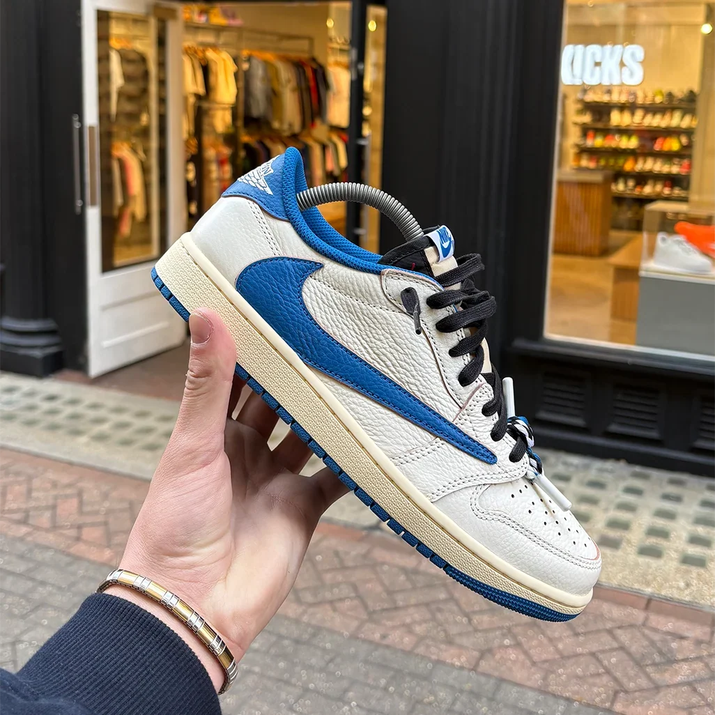 Air Jordan 1 Low x Travis Scott x Fragment Sail Military Blue