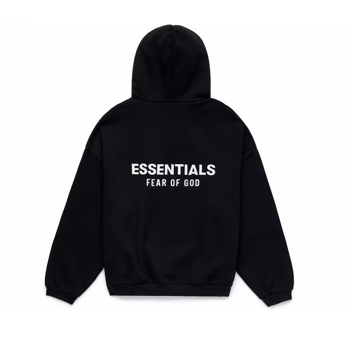 FW24 Essentials Hoodie Jet Black