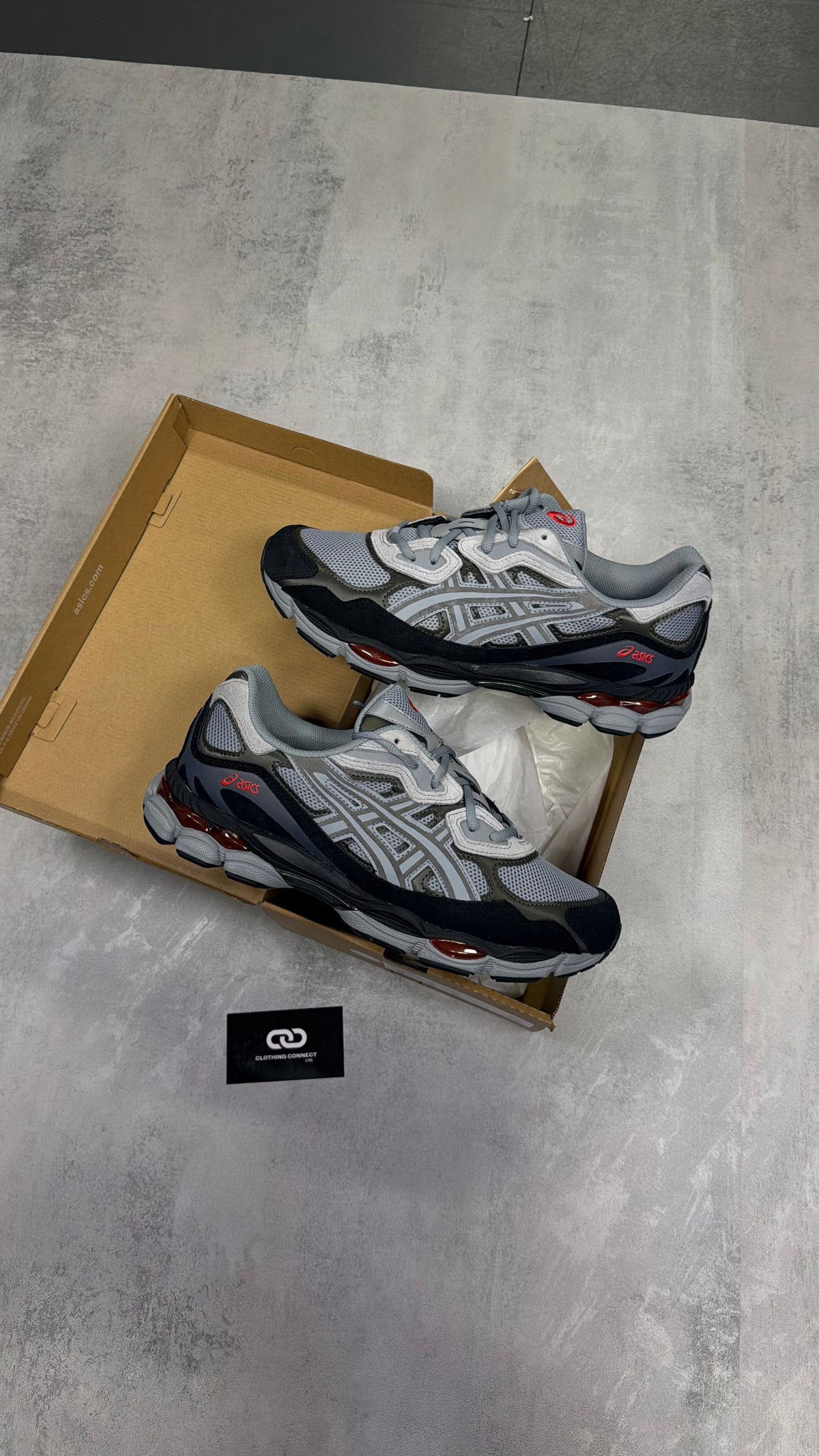 ASICS Gel-NYC 'Grey, Black & Red'