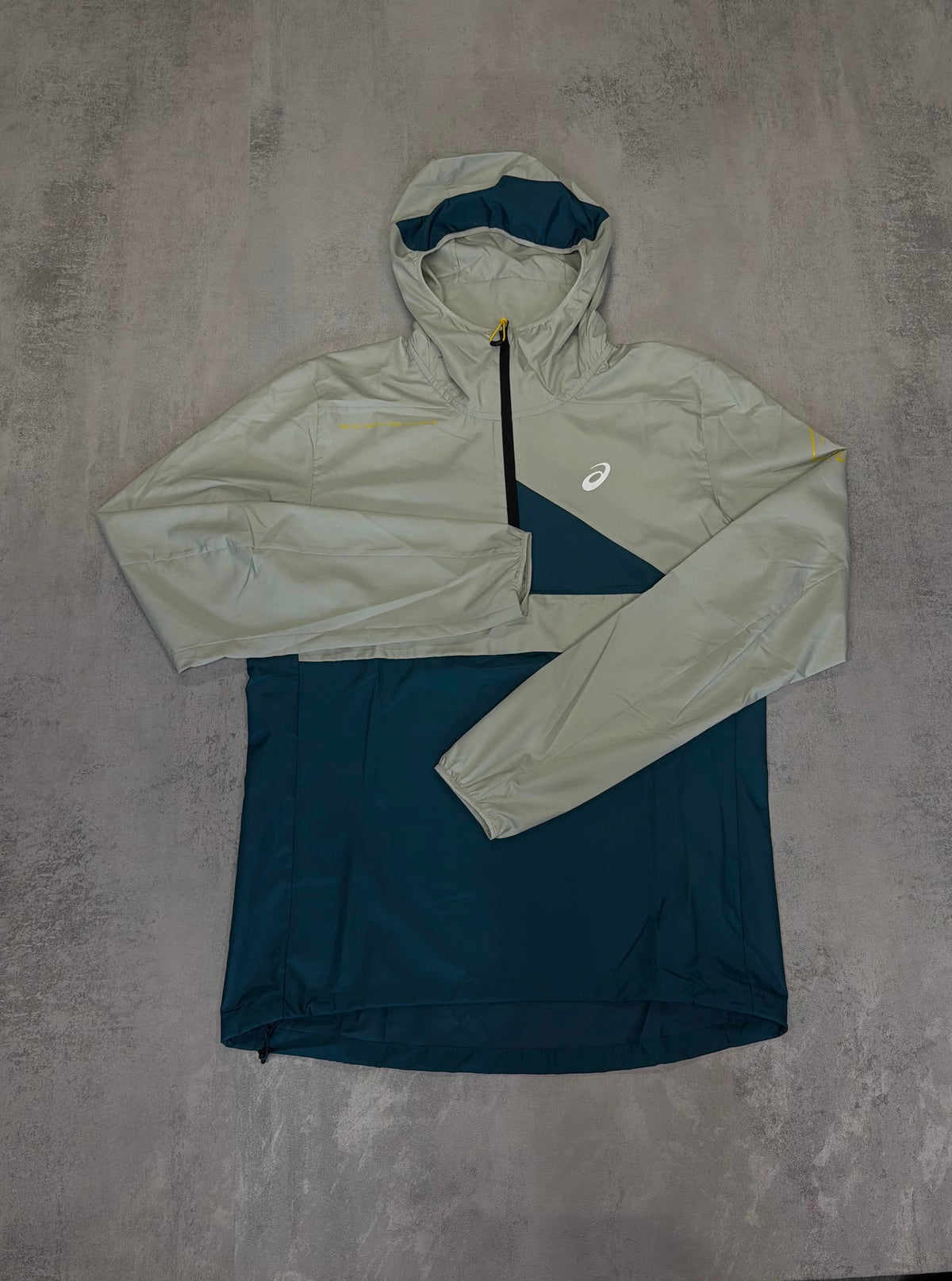 ASICS Fujitrail Anorak Windbreaker Jacket 'Teal Light Sage'