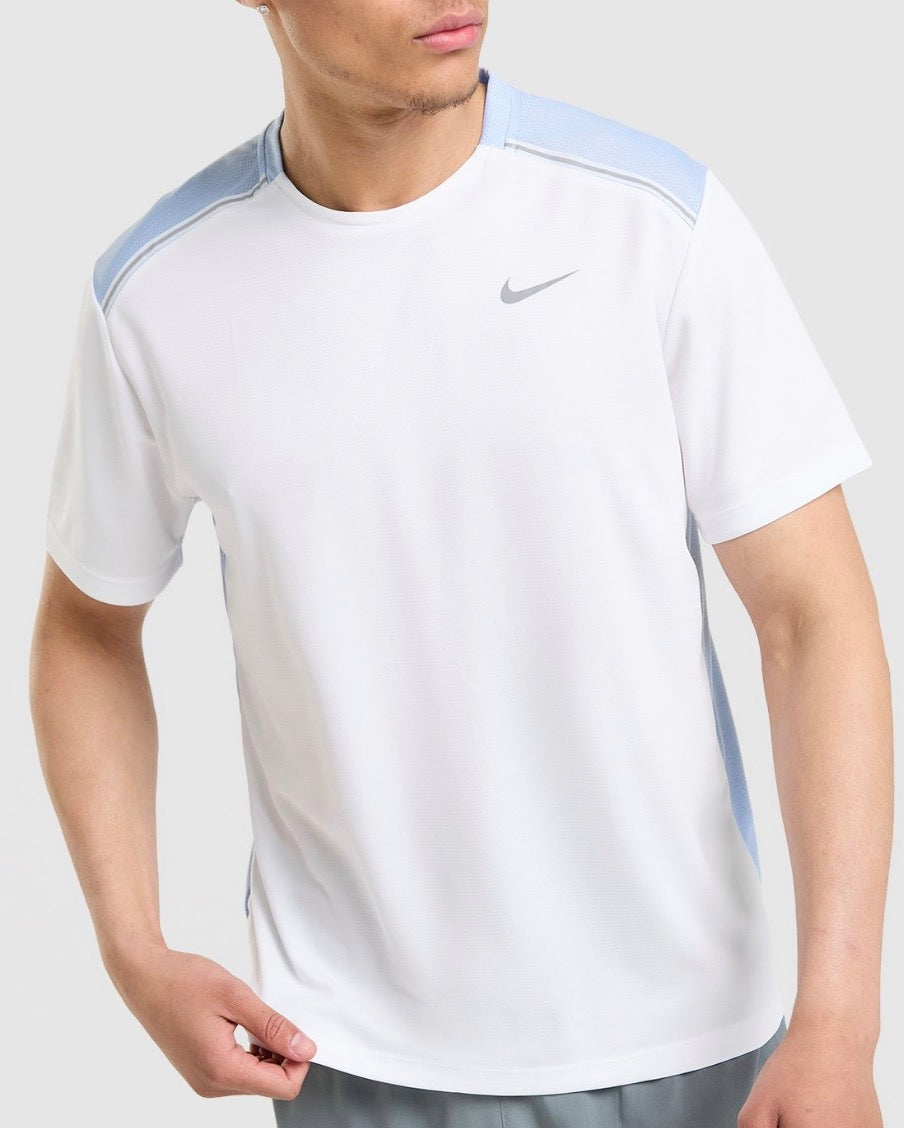 Nike MILER 1.0 T-SHIRT - WHITE / COBALT