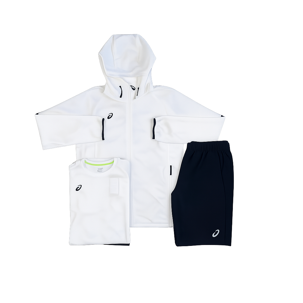 ASICS DISTORTED 3 PIECE SET - WHITE