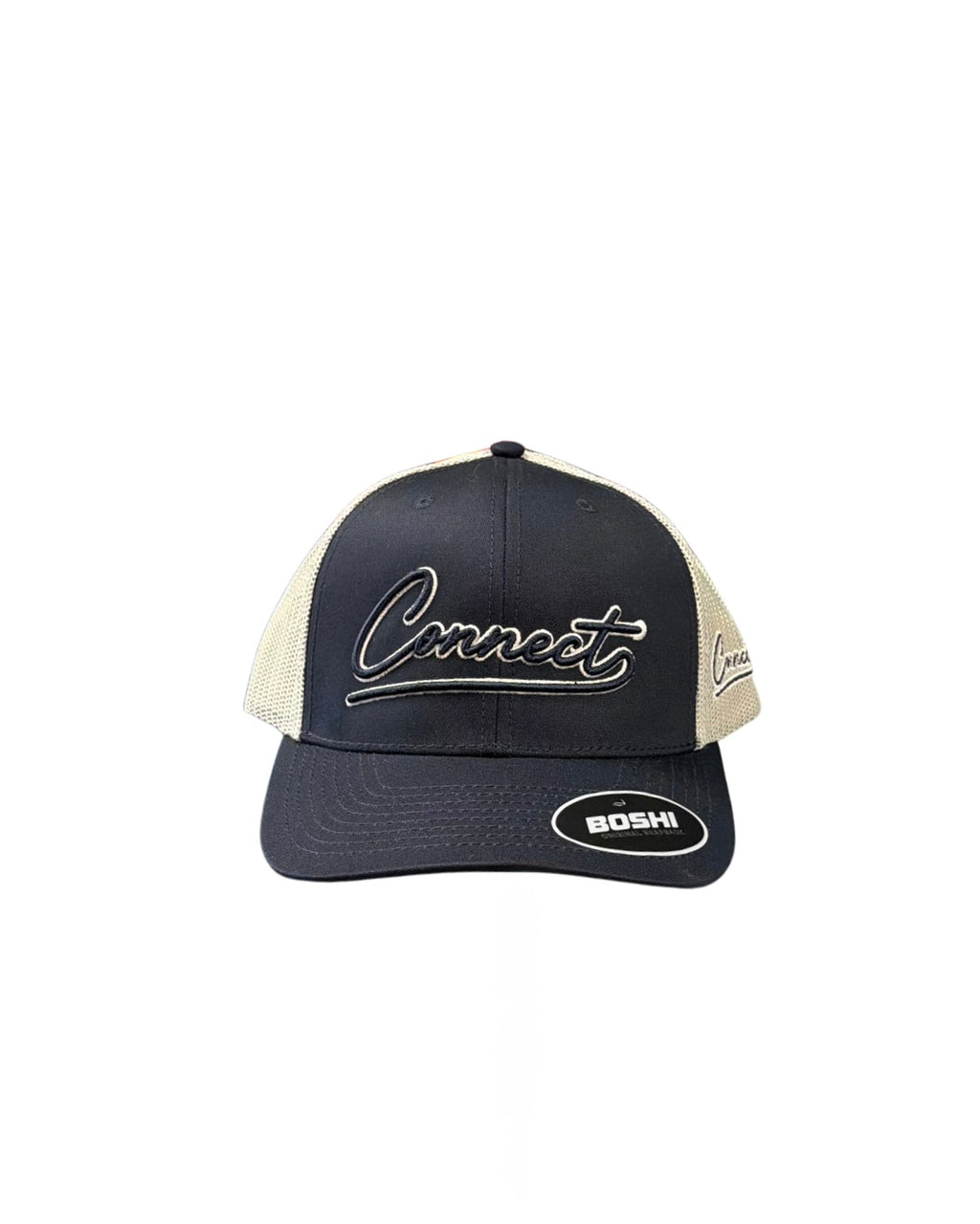 Navy, White 'Cursive Connect' Snapback Cap