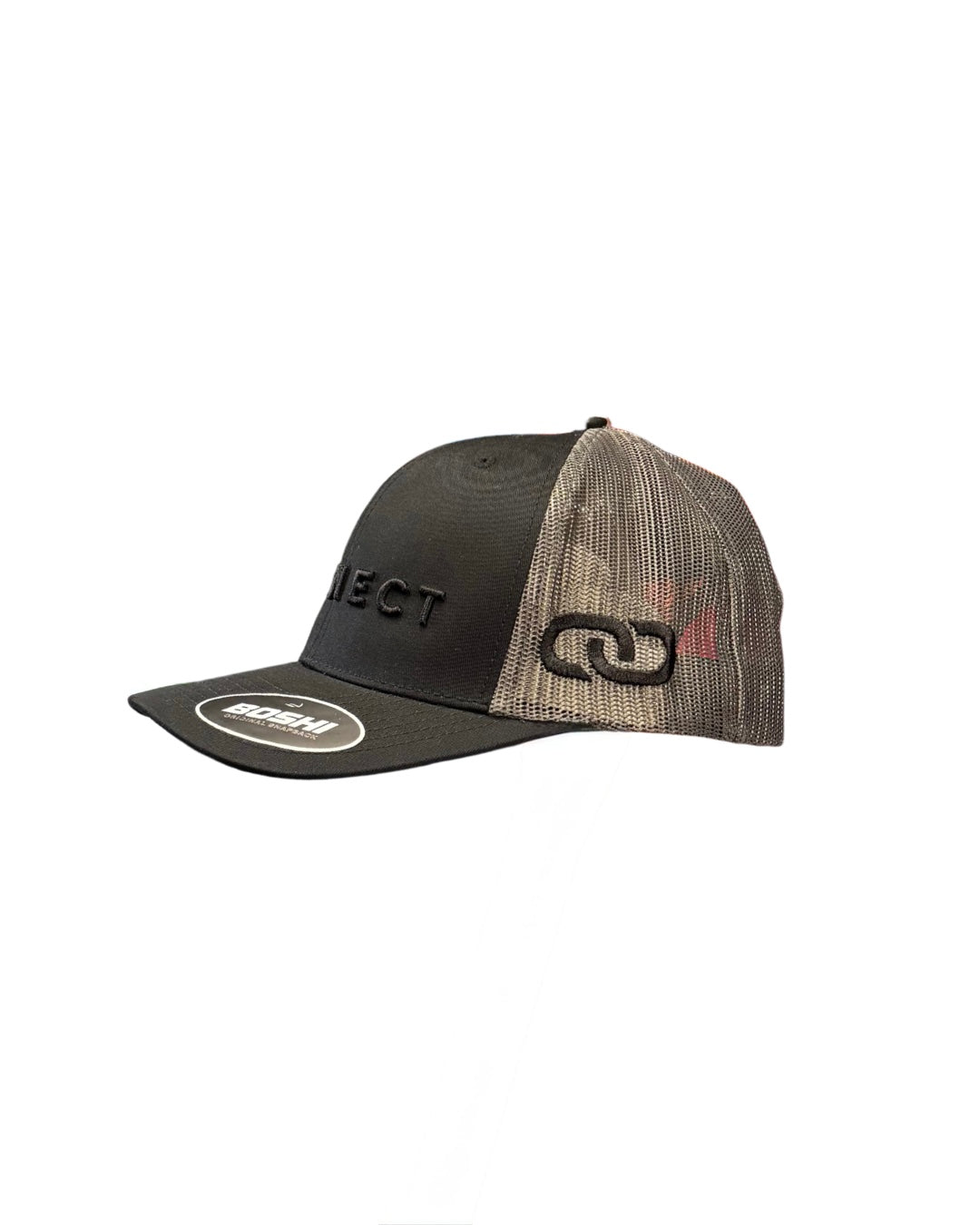 Black, Grey 'CONNECT' Snapback Cap