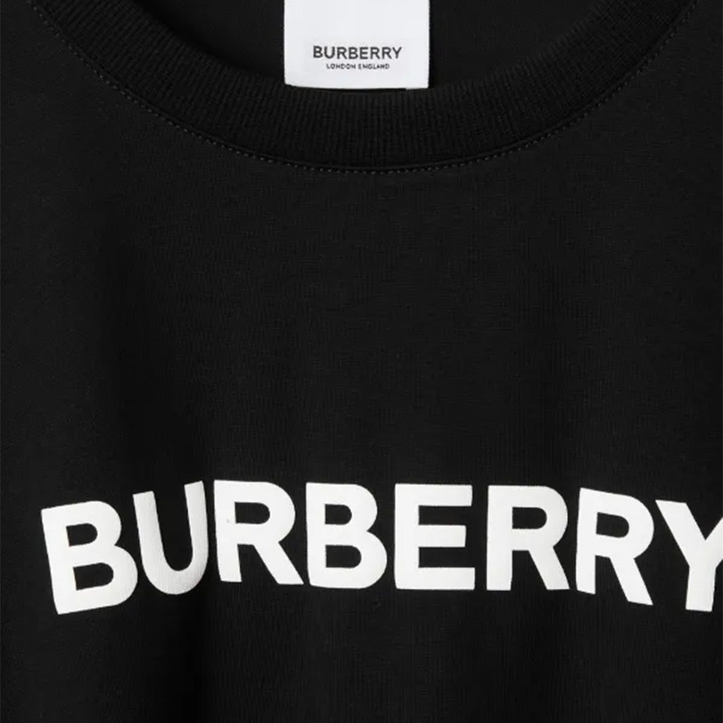 Burberry Oversized Logo-Print Cotton-Jersey T-Shirt Black