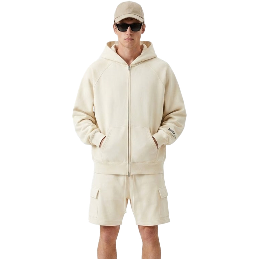 Fear of God Essentials Full Zip Hoodie Cream