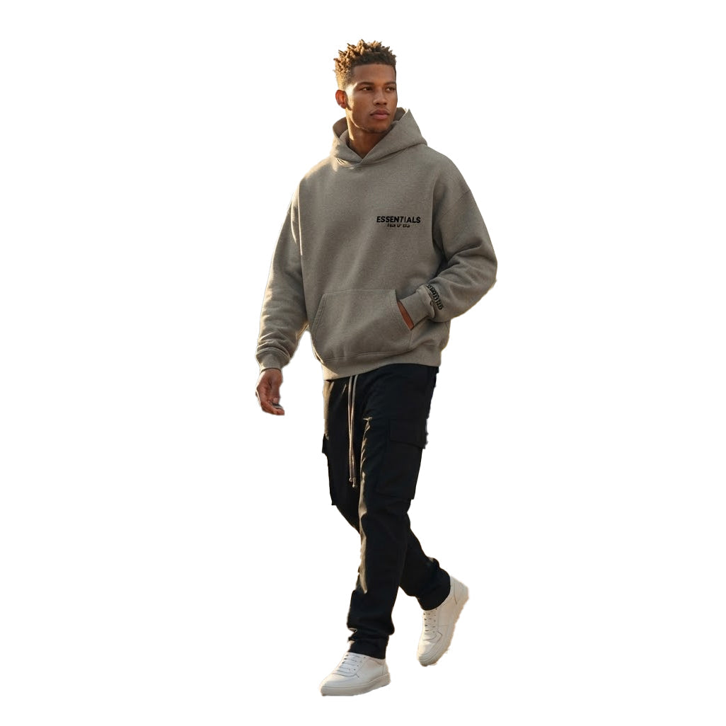 Fear of God Essentials Hoodie 'Dark Oatmeal' (SS22)