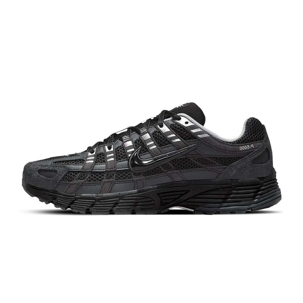 Nike P-6000 Suede Anthracite Black Chrome Metallic Silver