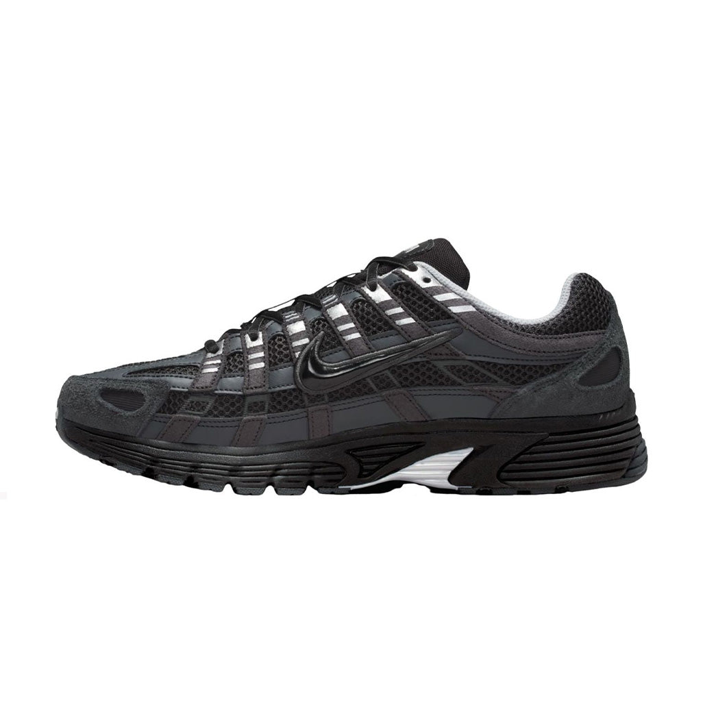 Nike P-6000 Suede Anthracite Black Chrome Metallic Silver
