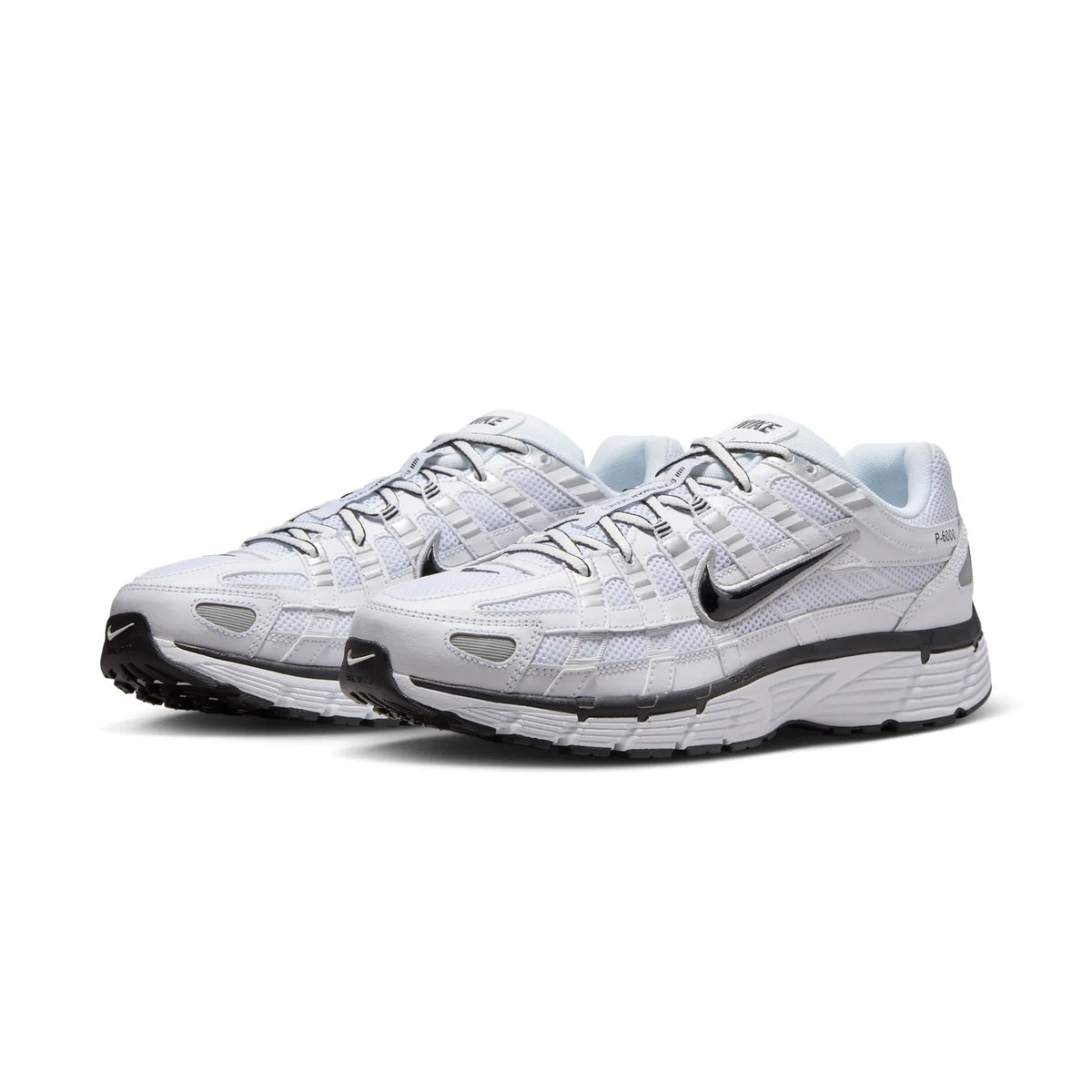 Nike P-6000 White Metallic Silver Black