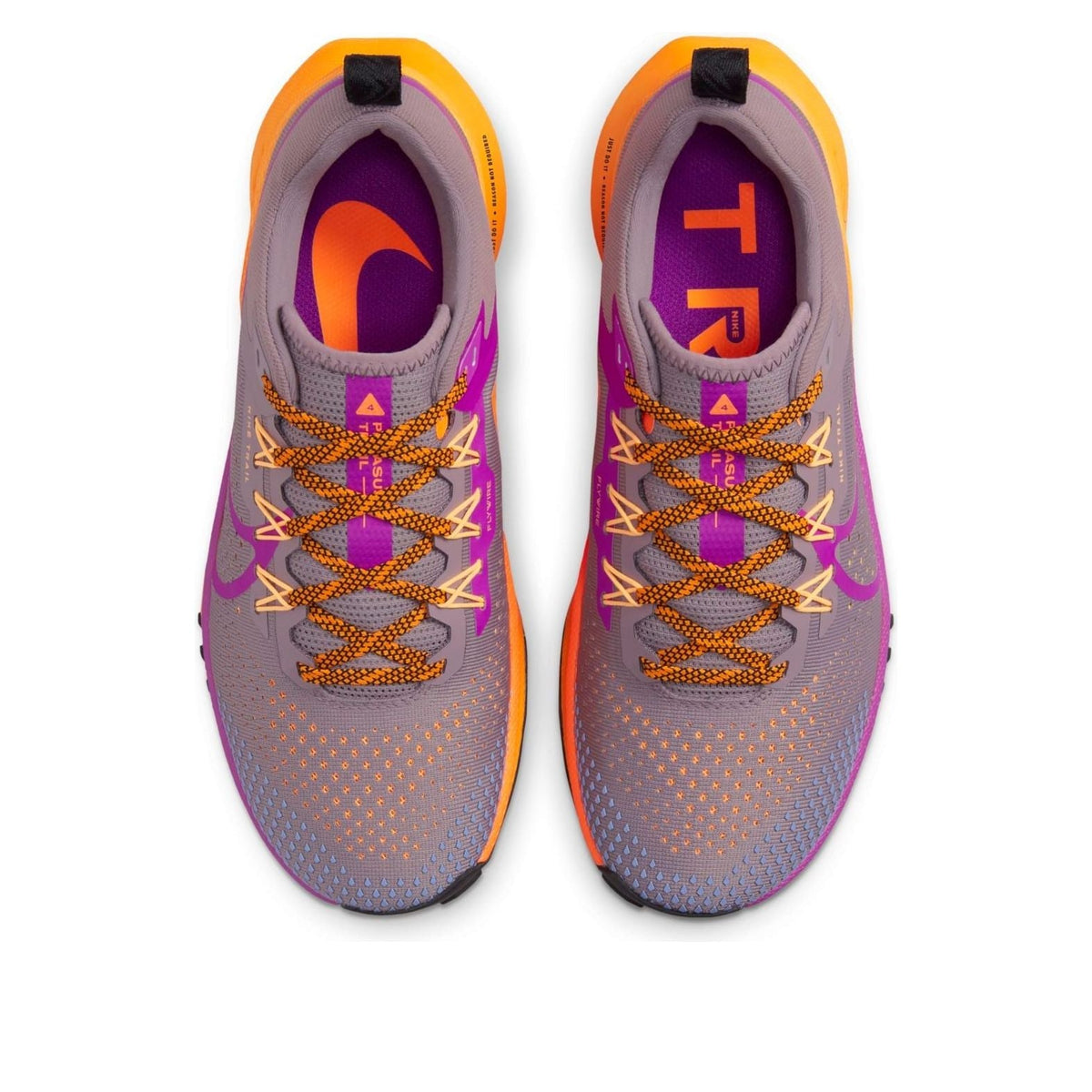 Nike React Pegasus Trail 4 Purple Smoke Total Orange Peach Cream Vivid Purple W